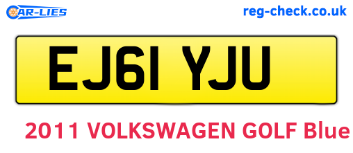 EJ61YJU are the vehicle registration plates.