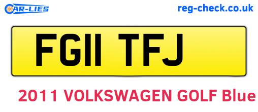 FG11TFJ are the vehicle registration plates.