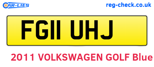 FG11UHJ are the vehicle registration plates.
