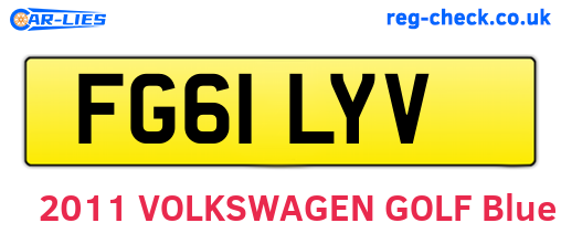 FG61LYV are the vehicle registration plates.