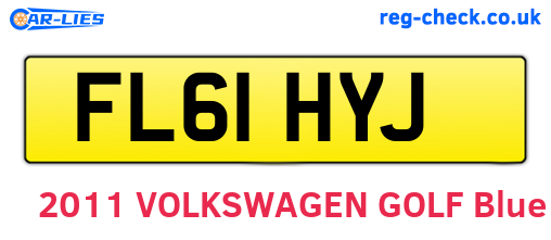FL61HYJ are the vehicle registration plates.