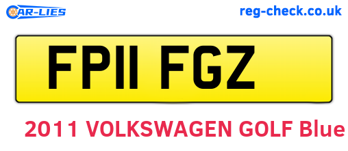 FP11FGZ are the vehicle registration plates.