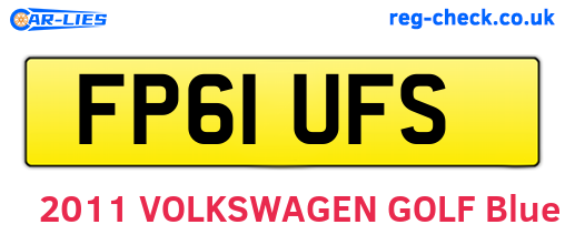 FP61UFS are the vehicle registration plates.