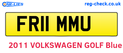 FR11MMU are the vehicle registration plates.