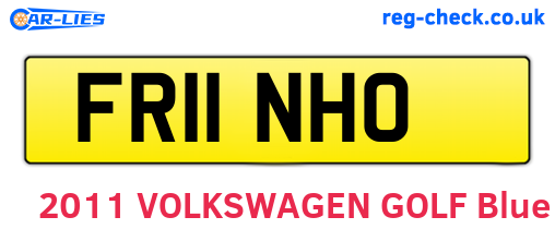 FR11NHO are the vehicle registration plates.