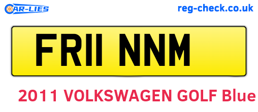FR11NNM are the vehicle registration plates.