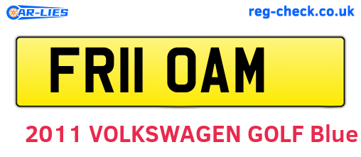 FR11OAM are the vehicle registration plates.
