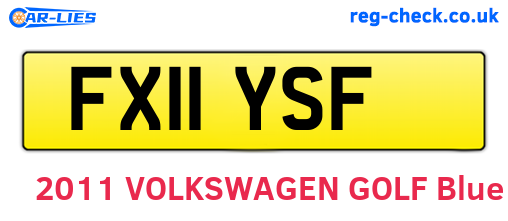 FX11YSF are the vehicle registration plates.