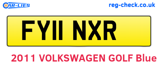 FY11NXR are the vehicle registration plates.
