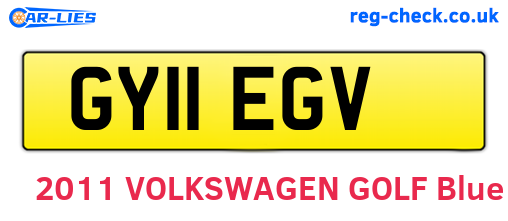 GY11EGV are the vehicle registration plates.