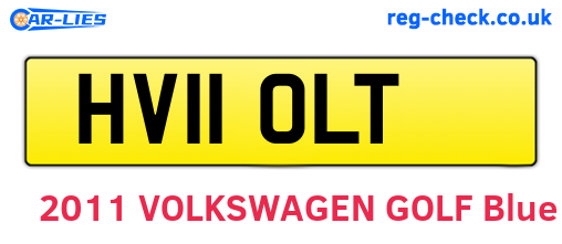 HV11OLT are the vehicle registration plates.