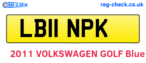 LB11NPK are the vehicle registration plates.