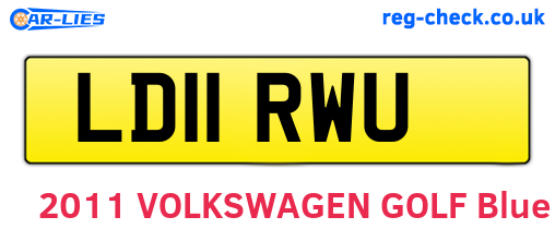 LD11RWU are the vehicle registration plates.