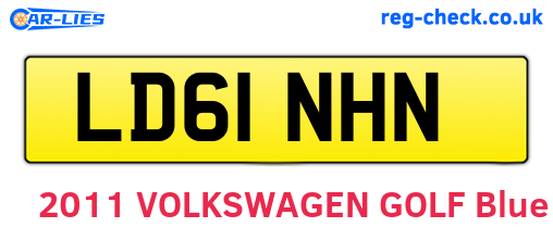 LD61NHN are the vehicle registration plates.