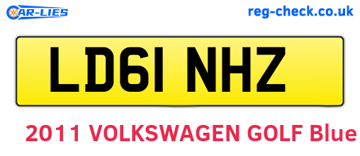 LD61NHZ are the vehicle registration plates.