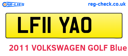 LF11YAO are the vehicle registration plates.