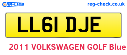LL61DJE are the vehicle registration plates.