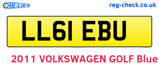 LL61EBU are the vehicle registration plates.