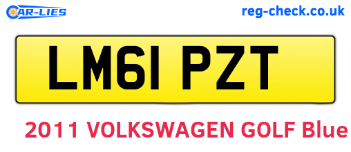 LM61PZT are the vehicle registration plates.