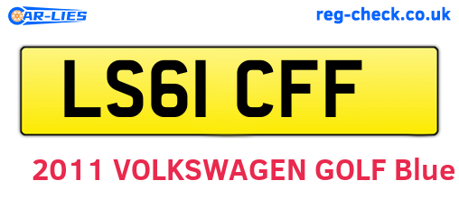 LS61CFF are the vehicle registration plates.