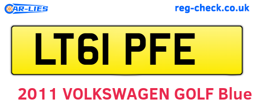 LT61PFE are the vehicle registration plates.