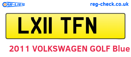 LX11TFN are the vehicle registration plates.