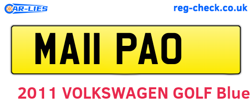MA11PAO are the vehicle registration plates.