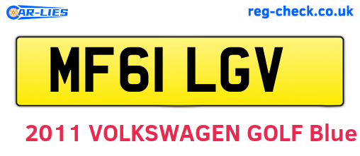 MF61LGV are the vehicle registration plates.