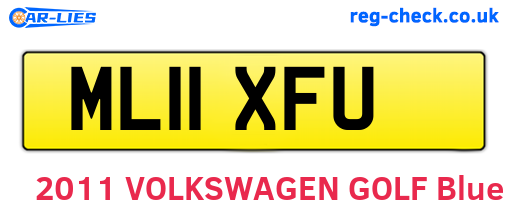 ML11XFU are the vehicle registration plates.