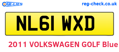NL61WXD are the vehicle registration plates.