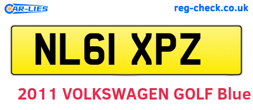 NL61XPZ are the vehicle registration plates.
