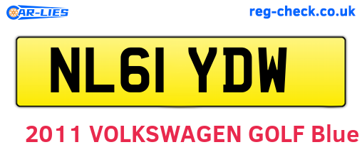 NL61YDW are the vehicle registration plates.