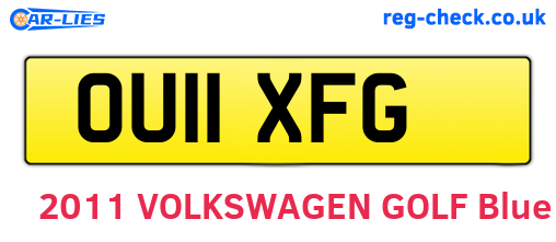 OU11XFG are the vehicle registration plates.