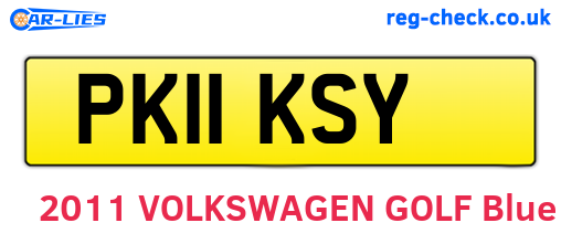 PK11KSY are the vehicle registration plates.