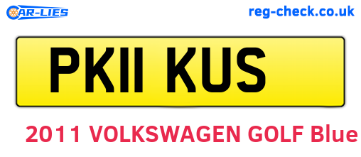 PK11KUS are the vehicle registration plates.
