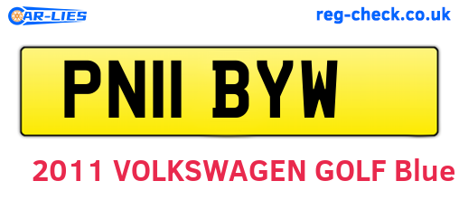 PN11BYW are the vehicle registration plates.
