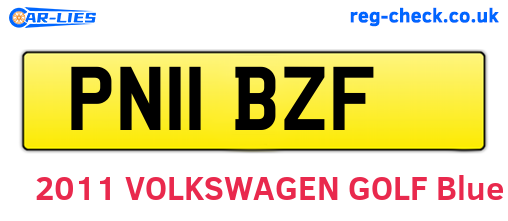 PN11BZF are the vehicle registration plates.
