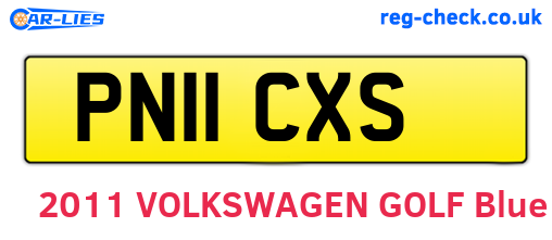 PN11CXS are the vehicle registration plates.
