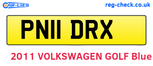 PN11DRX are the vehicle registration plates.