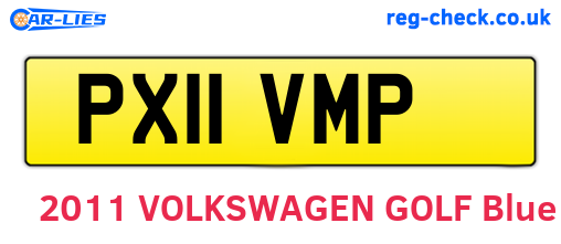 PX11VMP are the vehicle registration plates.