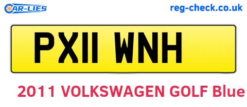 PX11WNH are the vehicle registration plates.