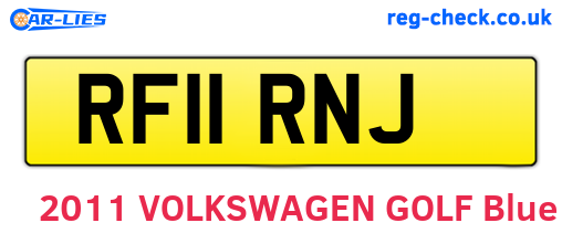 RF11RNJ are the vehicle registration plates.
