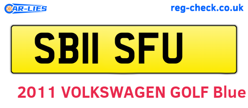 SB11SFU are the vehicle registration plates.