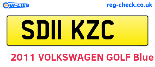 SD11KZC are the vehicle registration plates.