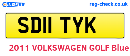 SD11TYK are the vehicle registration plates.