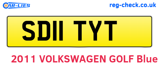 SD11TYT are the vehicle registration plates.