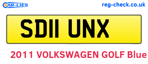 SD11UNX are the vehicle registration plates.