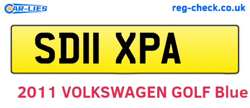 SD11XPA are the vehicle registration plates.