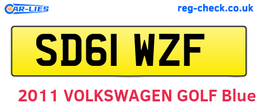 SD61WZF are the vehicle registration plates.