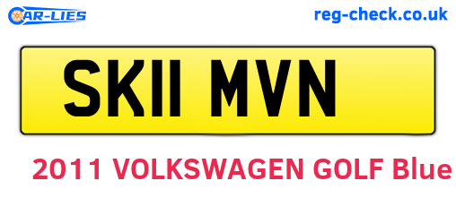 SK11MVN are the vehicle registration plates.